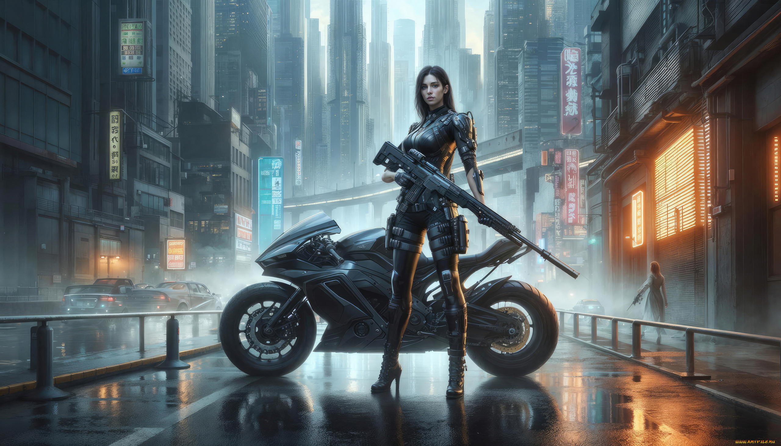 3 ,  , people, roadblock, artist, ai, art, digital, bike, artwork, deviantart